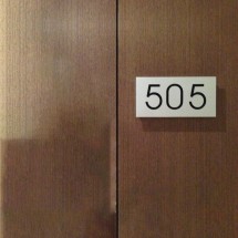 Plaque chambre d'hôtel en aluminium + PVC