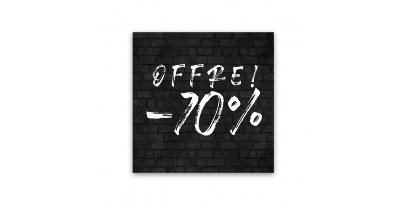 Affiche offre 70% de brique noire