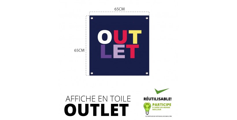 Cartel Rebajas Texto Outlet