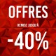 Cartel ofertas -40% triángulos