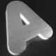 Lettres en aluminium + méthacrylate lumineux