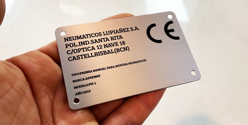 Gravure plaques de métal en aluminium pour machines